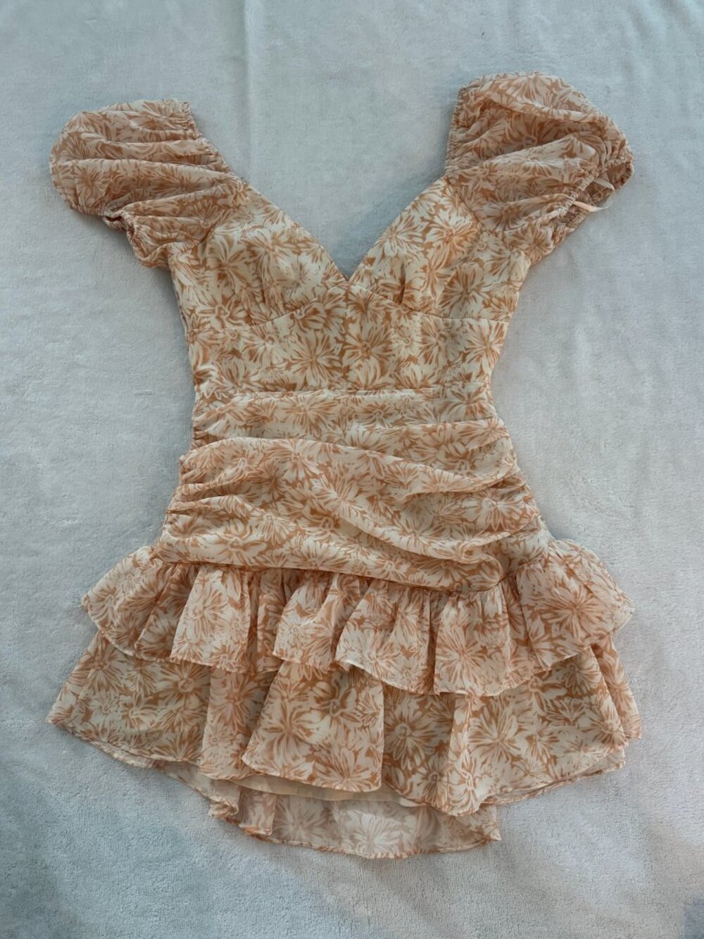 Hello Molly Orange Ruffle Dress